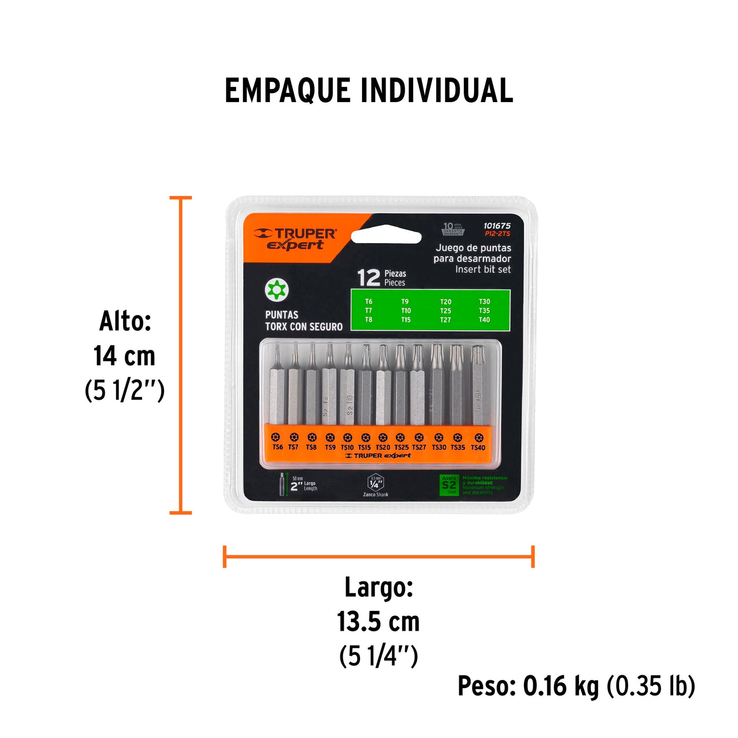 Juego de 12 puntas torx combinadas c/seguro largo 2', EXPERT, Expert, SKU 101675 — vista 5