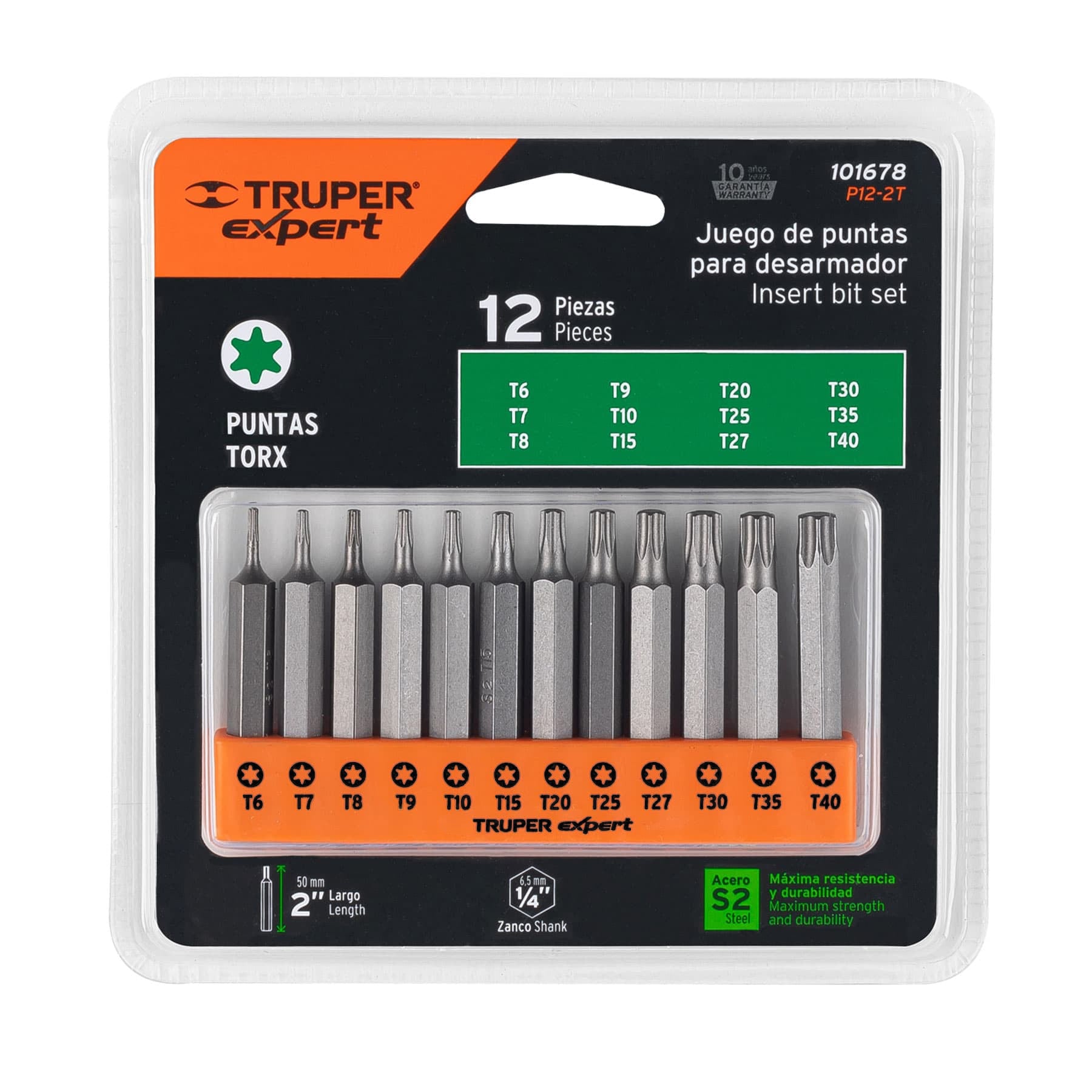 Juego de 12 puntas torx combinadas largo 2', TRUPER EXPERT, Expert, SKU 101678 — vista 2