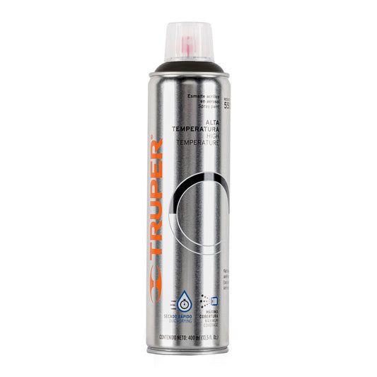 Pintura en aerosol alta temp. bote esbelto negro 400 ml — foto oficial 1