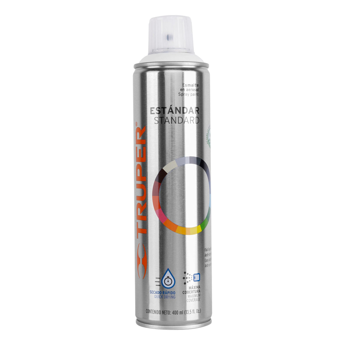 Pintura aerosol blanco mate bote esbelto 400 ml TRUPER — foto oficial 1