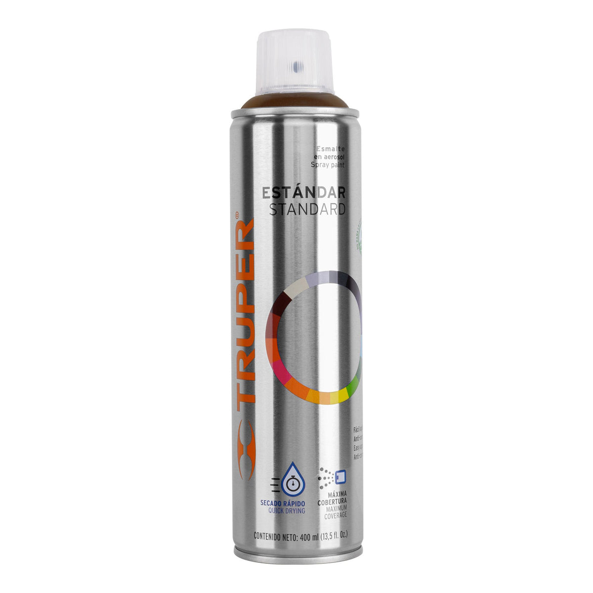 Pintura aerosol café anodizado bote esbelto 400 ml TRUPER — foto oficial 1