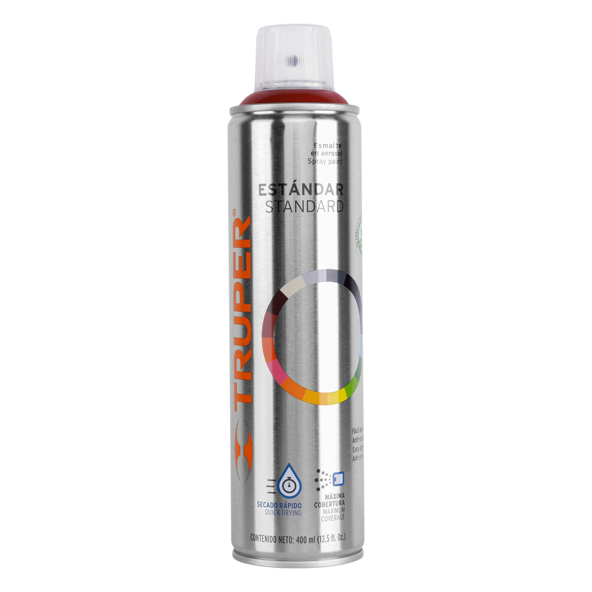 Pintura aerosol guinda bote esbelto 400 ml TRUPER — foto oficial 1