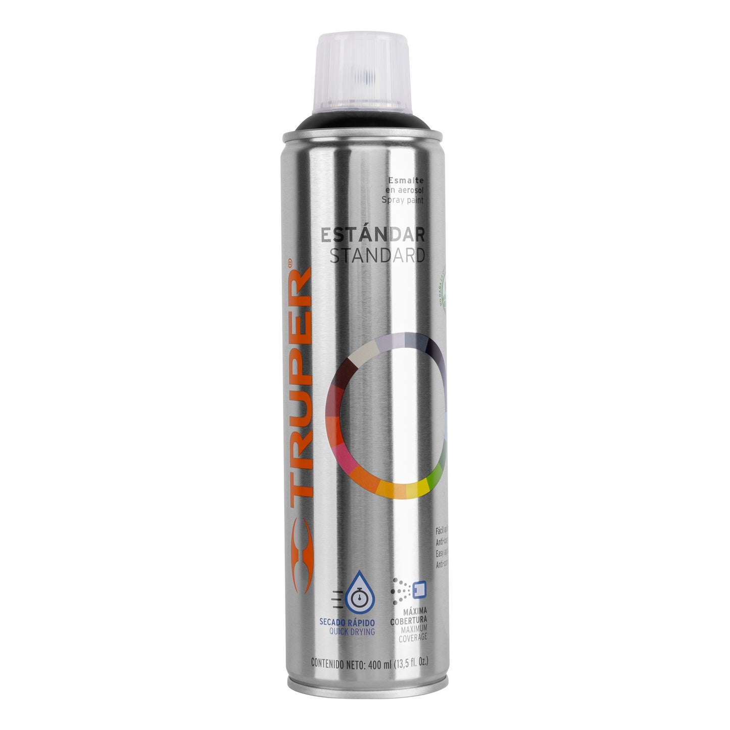 PINTURA EN AEROSOL NEGRO BRILLANTE BOTE ESBELTO 400ML TRUPER 19031  PA-NB