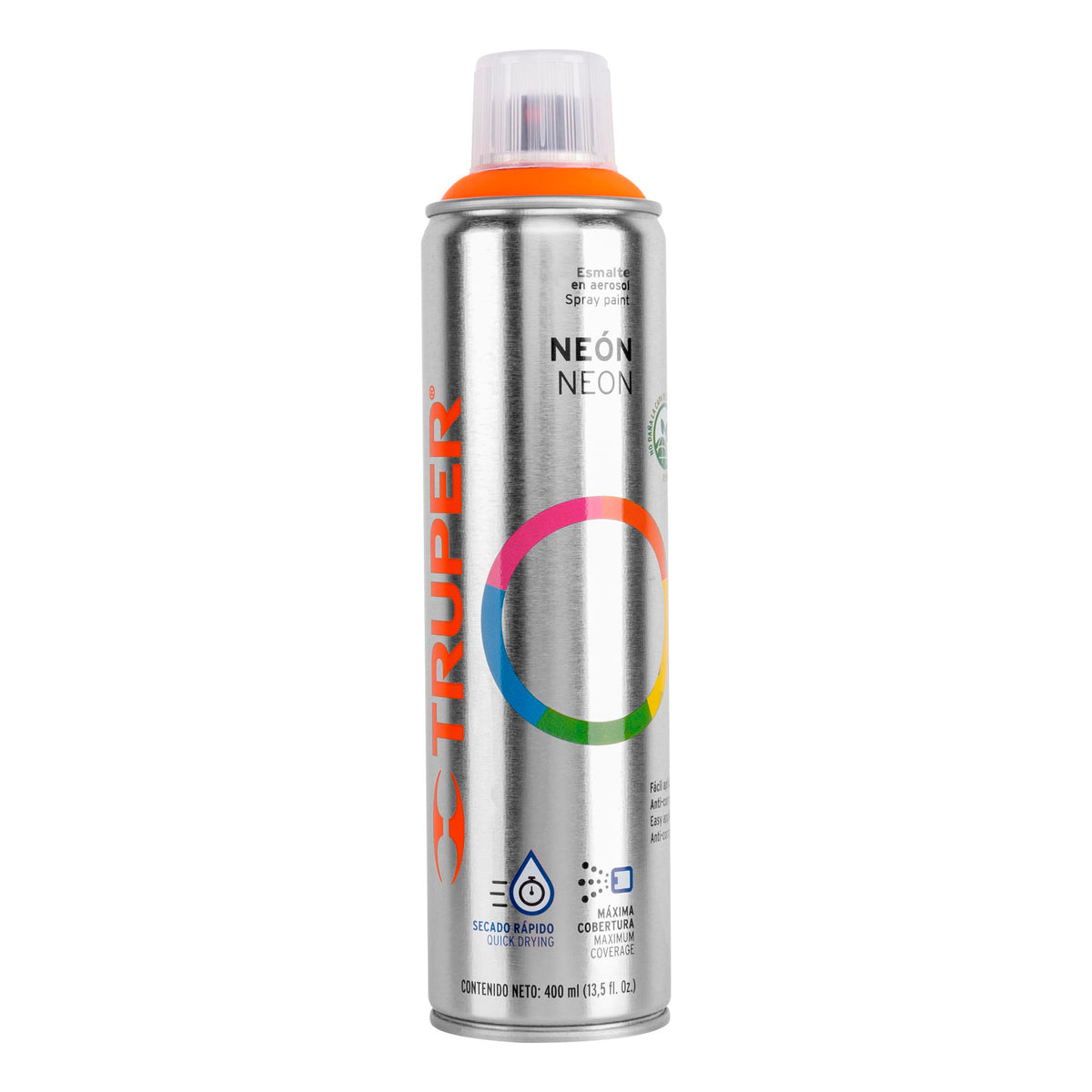 Pintura en aerosol naranja neón bote esbelto 400 ml — foto oficial 1