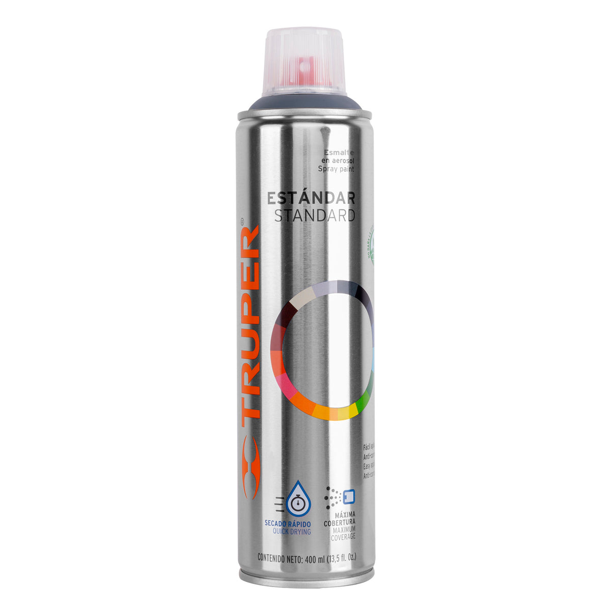 Pintura aerosol gris primario bote esbelto 400 ml TRUPER — foto oficial 1