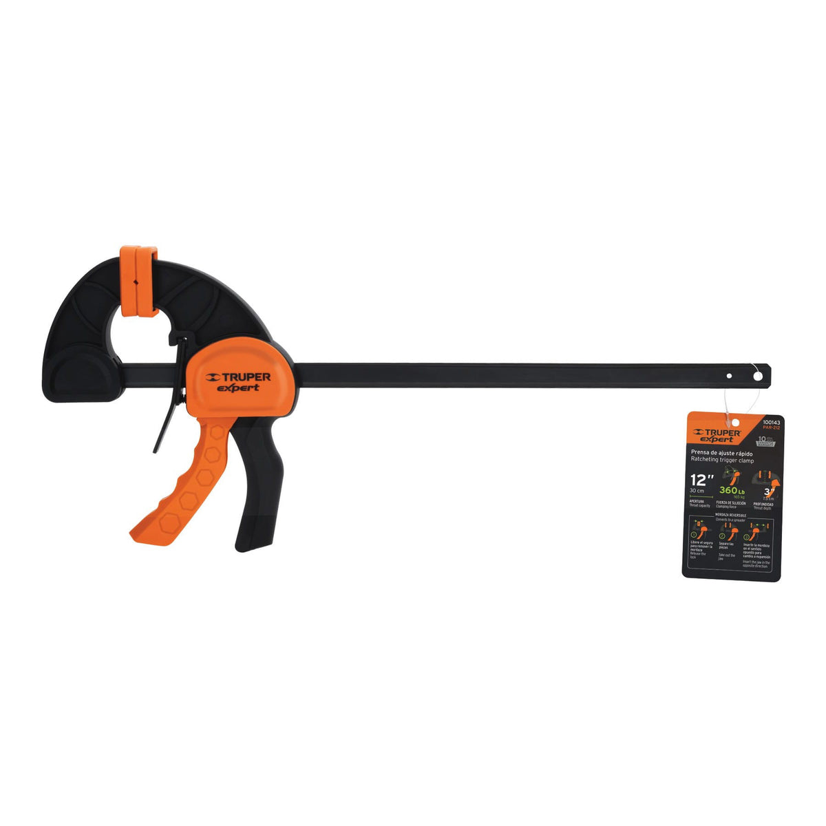 Prensa de ajuste rápido 12' uso rudo, cuerpo nylon, EXPERT, Expert, SKU 100143 — vista 2