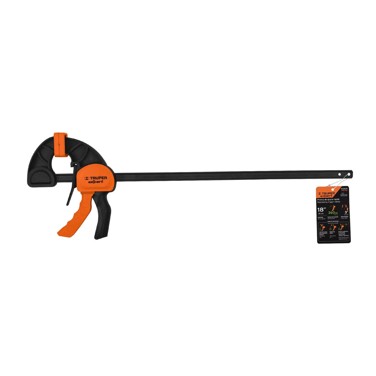 Prensa de ajuste rápido 18' uso rudo, cuerpo nylon, EXPERT, Expert, SKU 102629 — vista 2