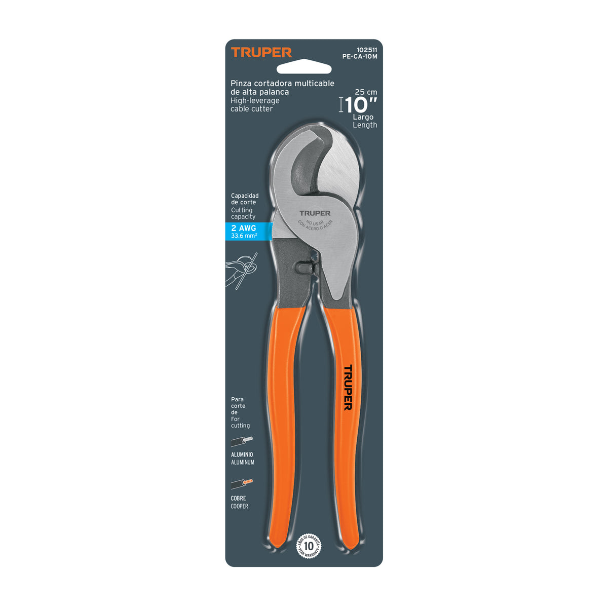 Pinza cortador multicable 10', TRUPER, Truper, SKU 102511 — vista 2