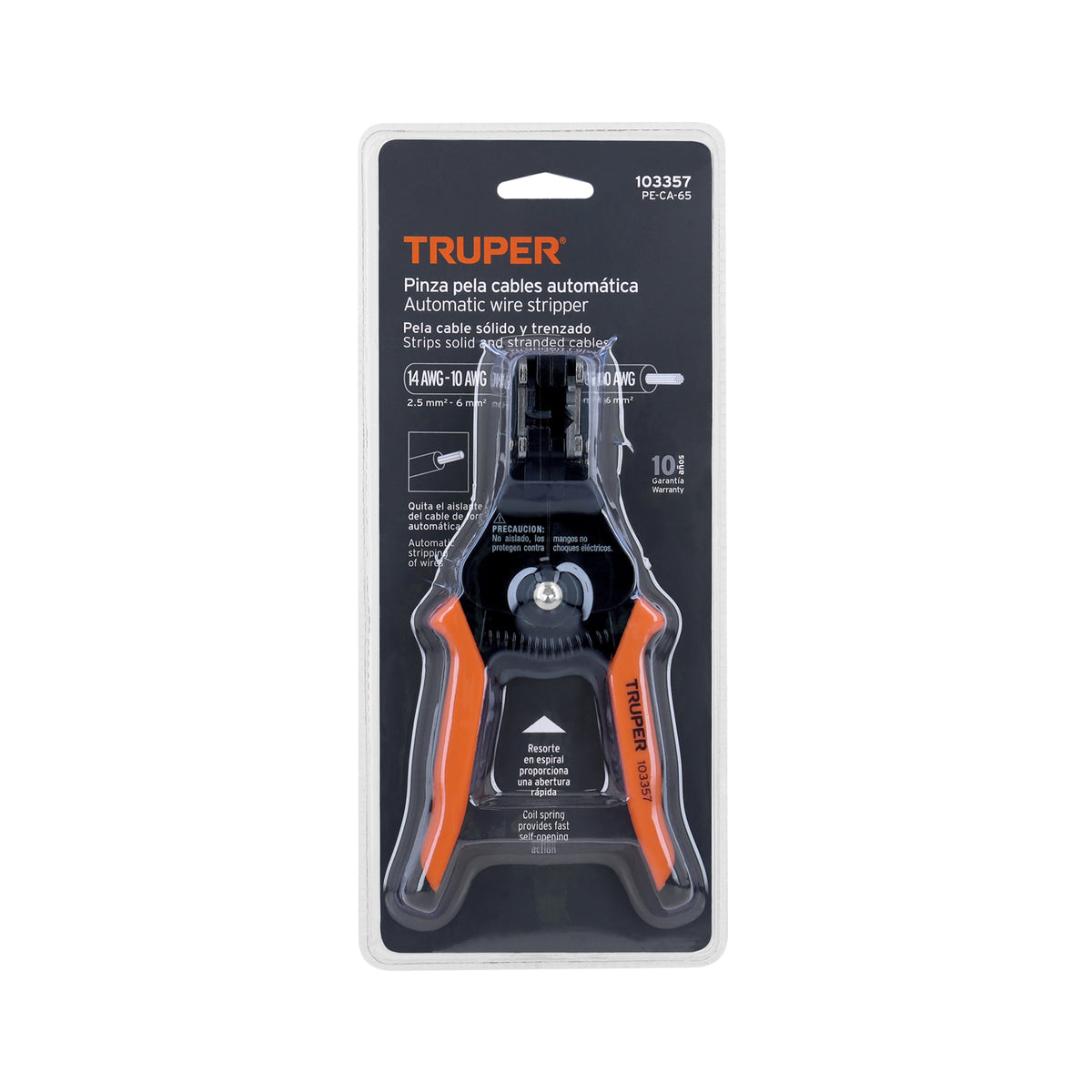 Pinza 6.5' pela cables automática, 14 a 10 AWG, TRUPER, Truper, SKU 103357 — vista 2