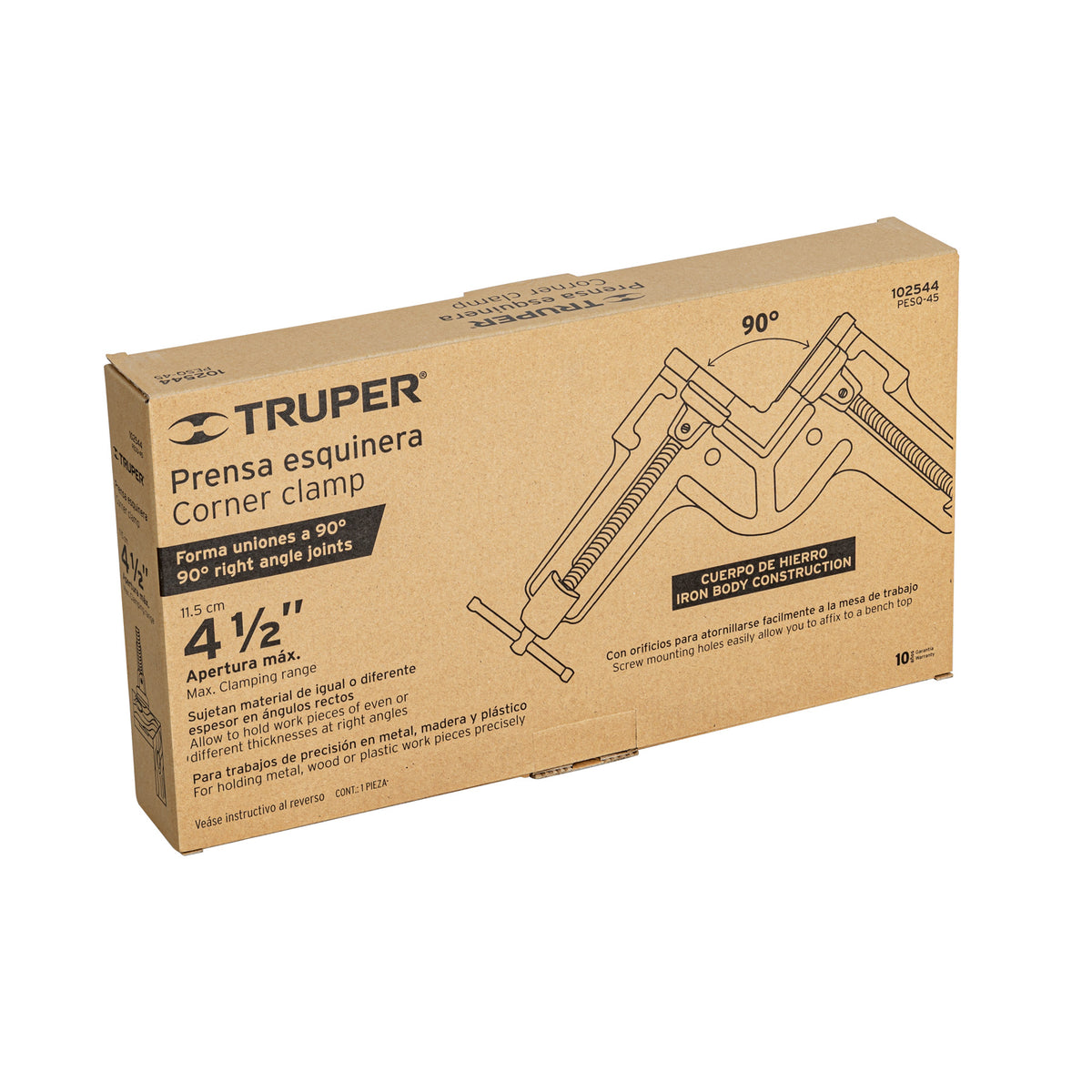 Prensa esquinera profesional 4-1/2', TRUPER, Truper, SKU 102544 — vista 2