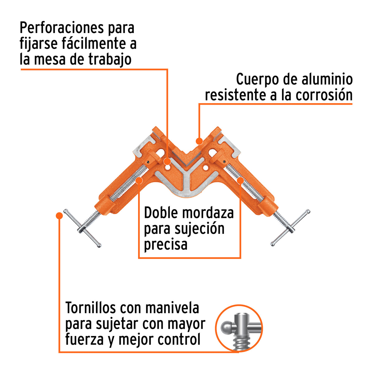 Prensa esquinera profesional 4-1/2', TRUPER, Truper, SKU 102544 — vista 3