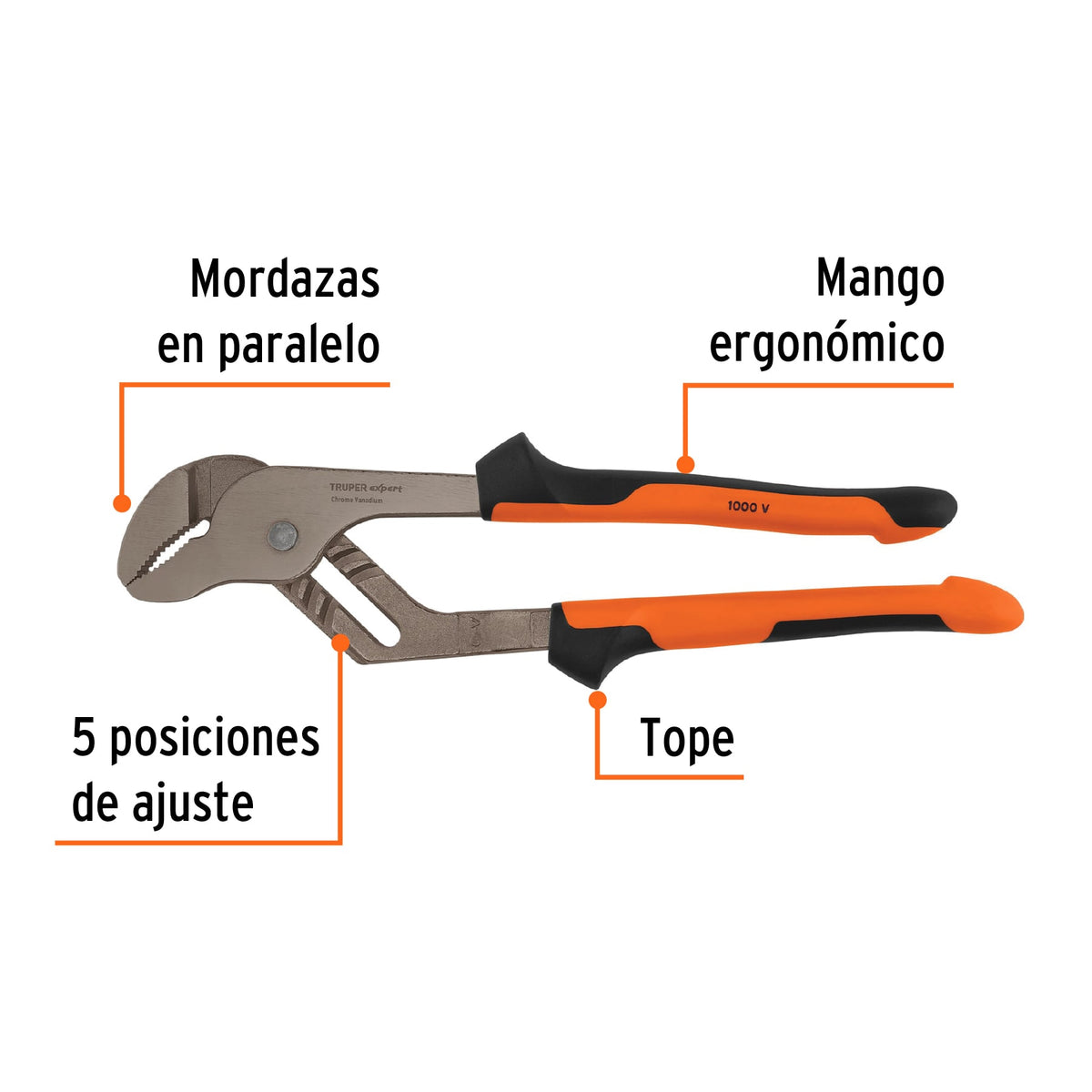 Pinzas de extensión 12' mango Comfort Grip, TRUPER EXPERT, Expert, SKU 102394 — vista 3