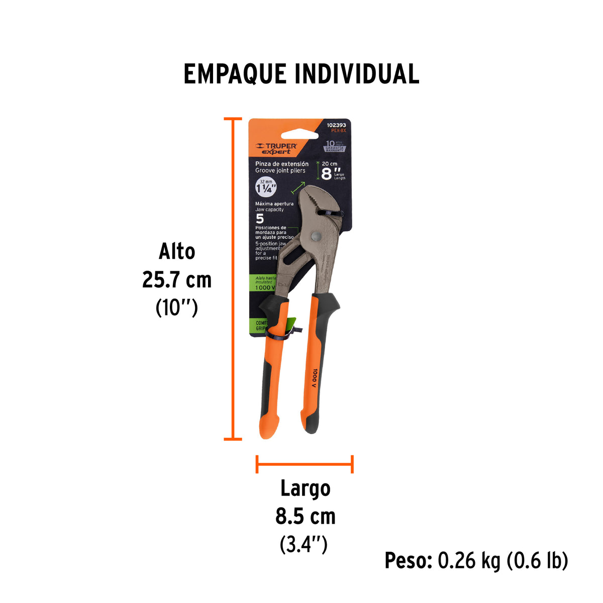 Pinzas de extensión 8' mango Comfort Grip, TRUPER EXPERT, Expert, SKU 102393 — vista 5