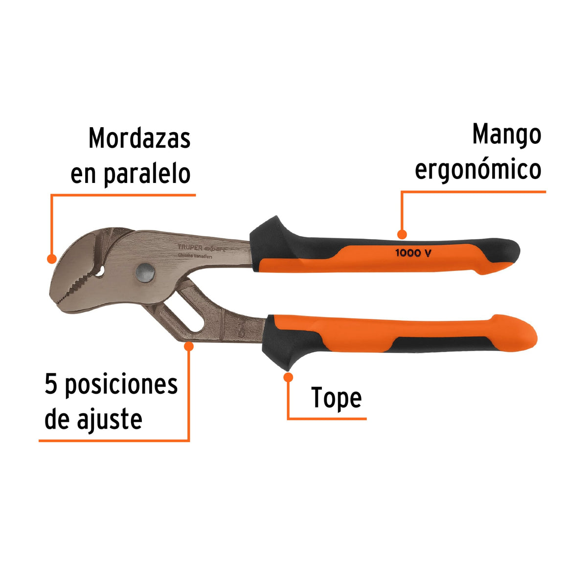 Pinzas de extensión 8' mango Comfort Grip, TRUPER EXPERT, Expert, SKU 102393 — vista 3