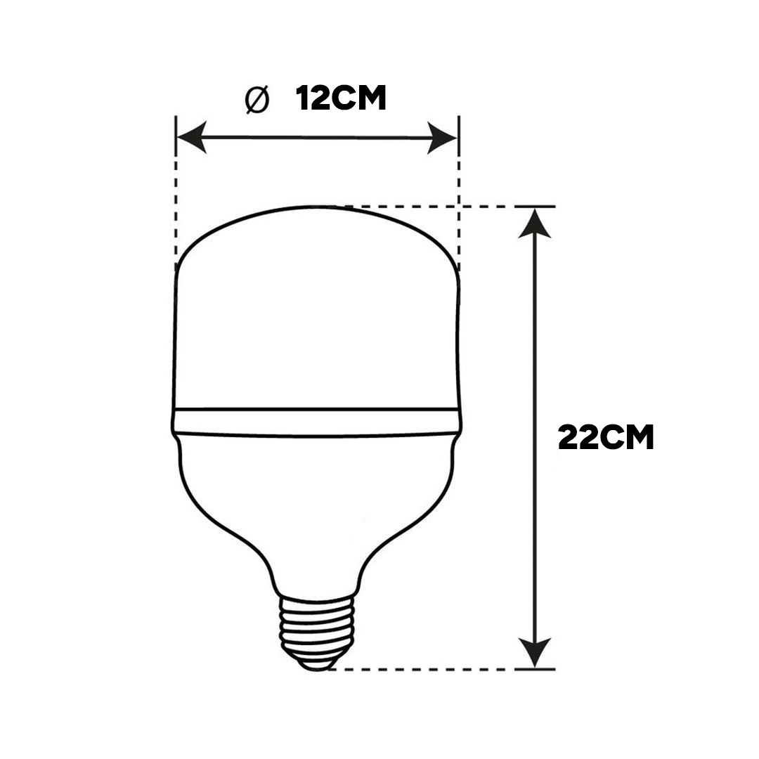 FOCO LED TOLEDO INDUSTRIAL ALTA POTENCIA E40 40W 100-240V 3600LM 30K LUZ CÁLIDA 57068