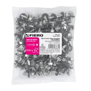 BOLSA 100 PIJAS HEXAGONAL CON RONDANAS PUNTA BROCA 3/4" FIERO 44405 PIBR-3/4R