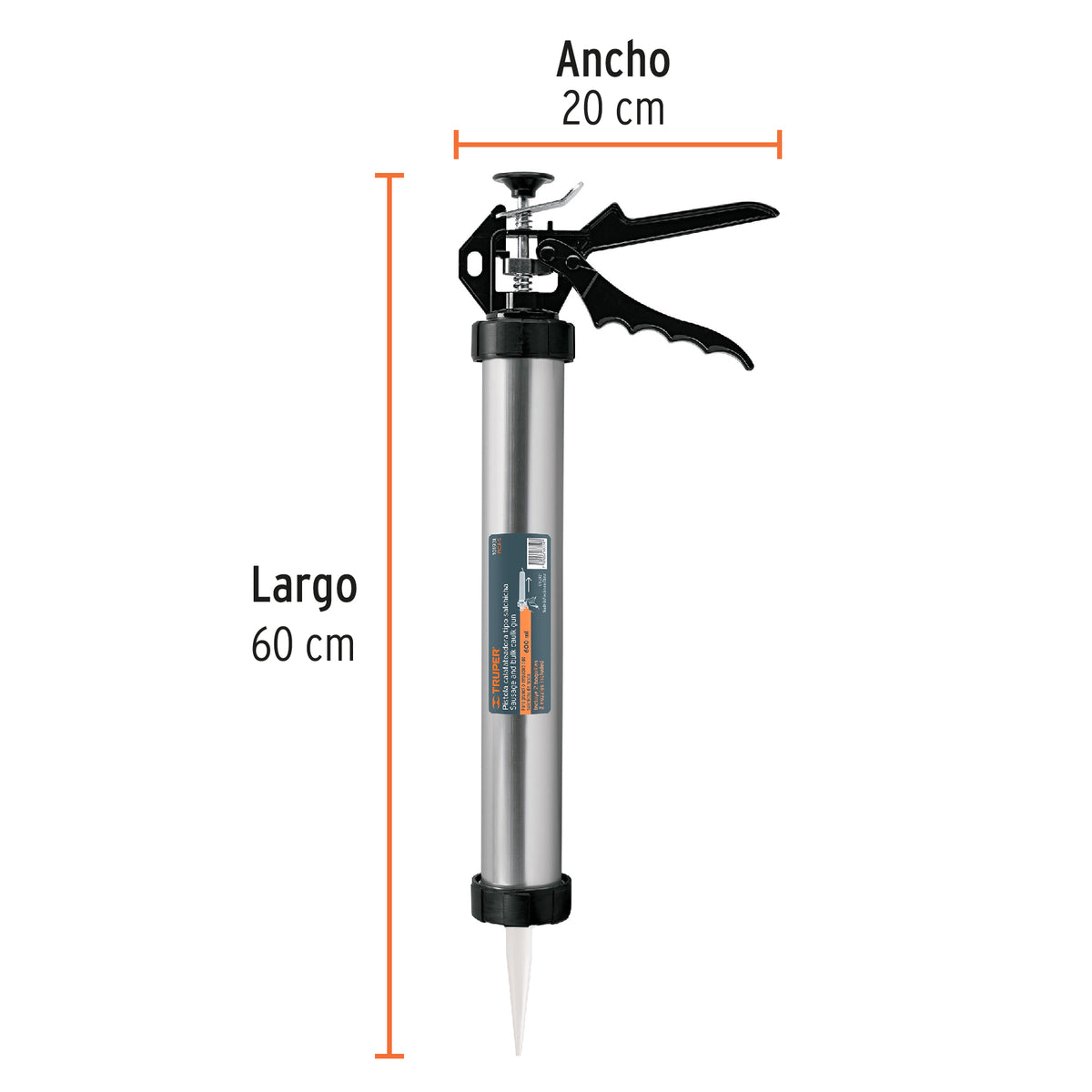 Pistola calafateadora para salchicha de 600 ml, TRUPER, Truper, SKU 101931 — vista 3