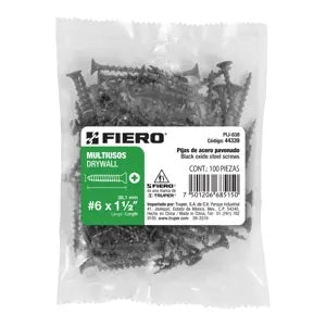BOLSA CON 100 PIJAS MULTIUSOS 6 X 1-1/2 FIERO 44339 PIJ-638
