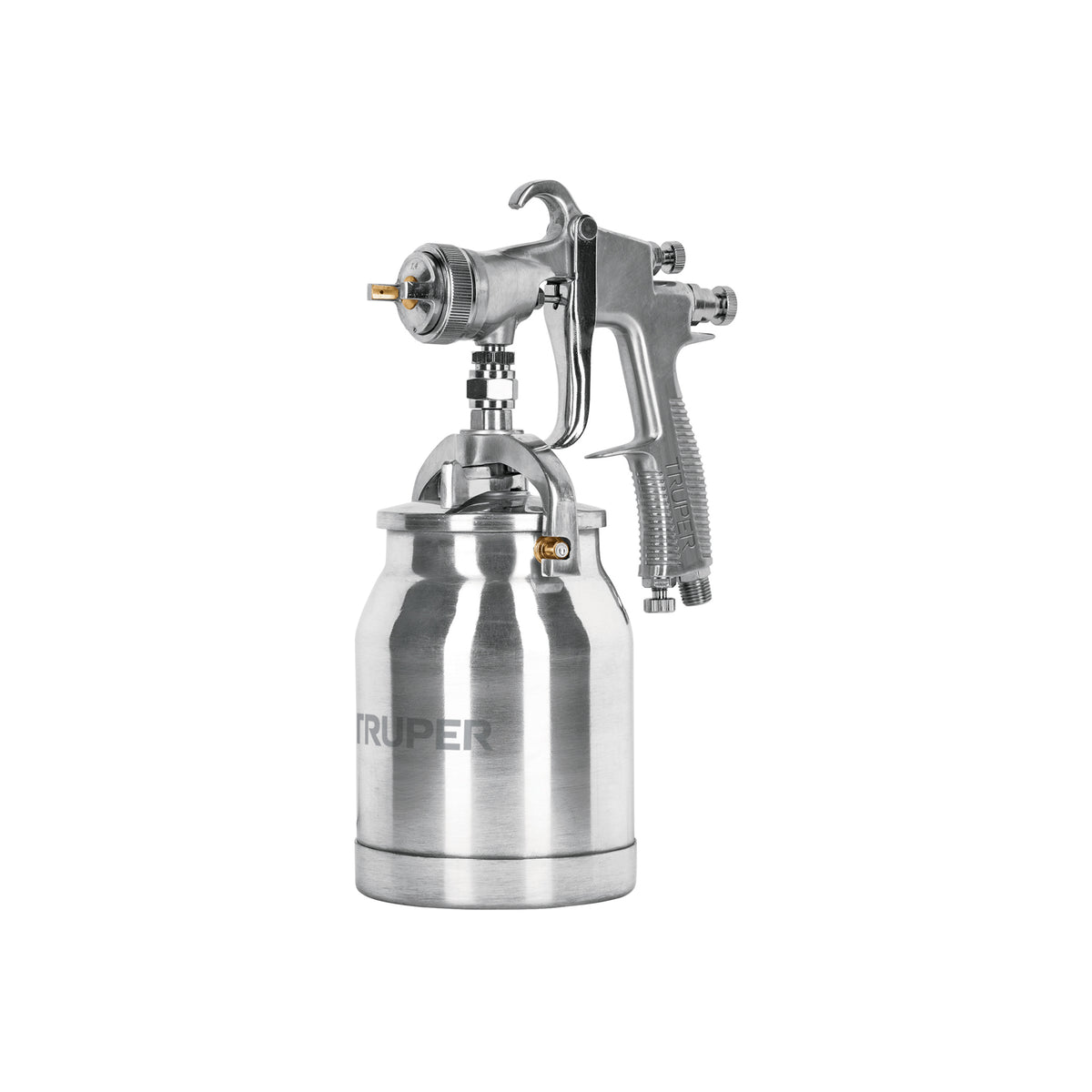 Pistola p/pintar succión HVLP vaso aluminio 1.4 mm TRUPER — foto oficial 1