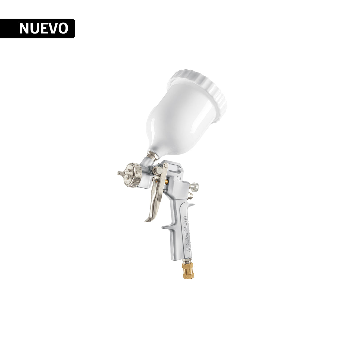 Pistola p/pintar Híbrida vaso plástico,1.3mm, TRUPER — foto oficial 1