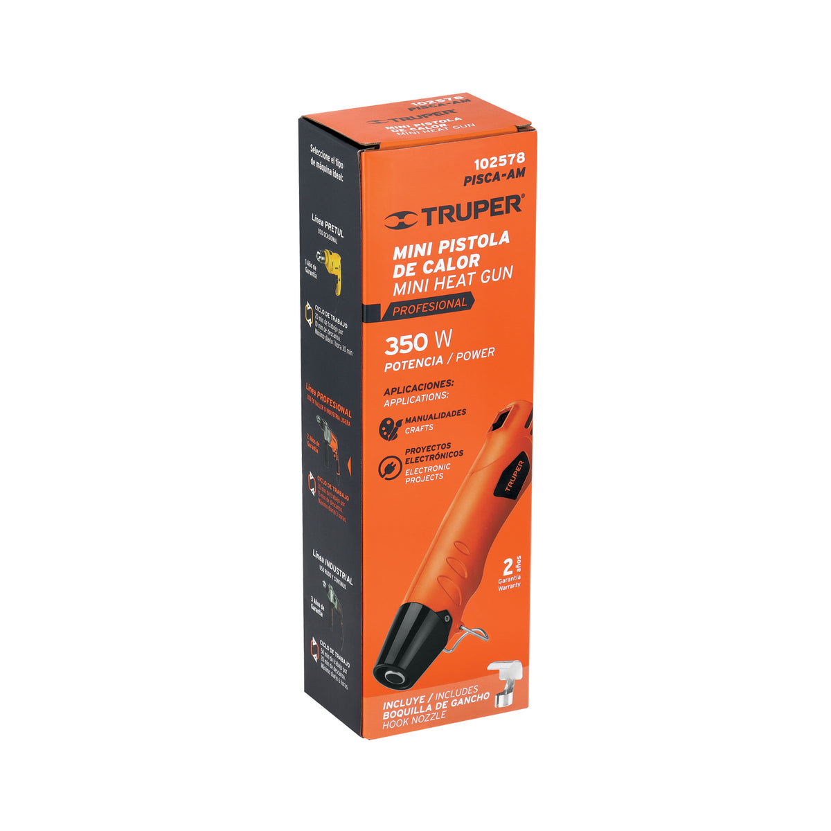 Mini pistola de calor 350W, TRUPER PRO, Truper, SKU 102578 — vista 2