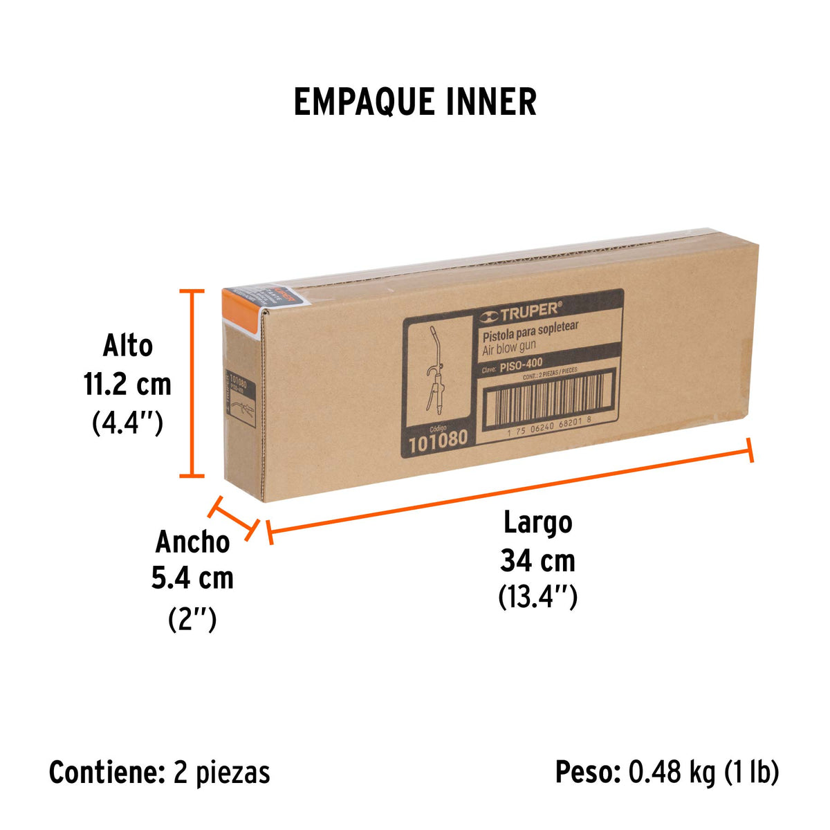 Pistola metálica para sopletear con gancho, TRUPER, Truper, SKU 101080 — vista 6
