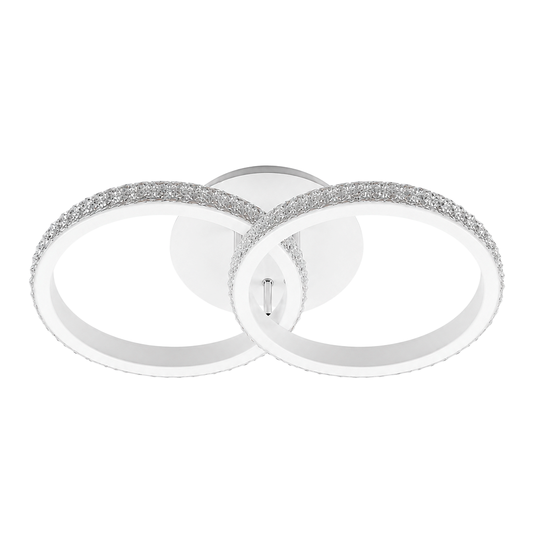 LÁMPARA DECORATIVA DOS CIRCULOS BLANCO 16W CCT TRIPE TEMPERATURA LUMICRAFT PL-08