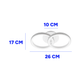 LÁMPARA DECORATIVA DOS CIRCULOS BLANCO 16W CCT TRIPE TEMPERATURA LUMICRAFT PL-08