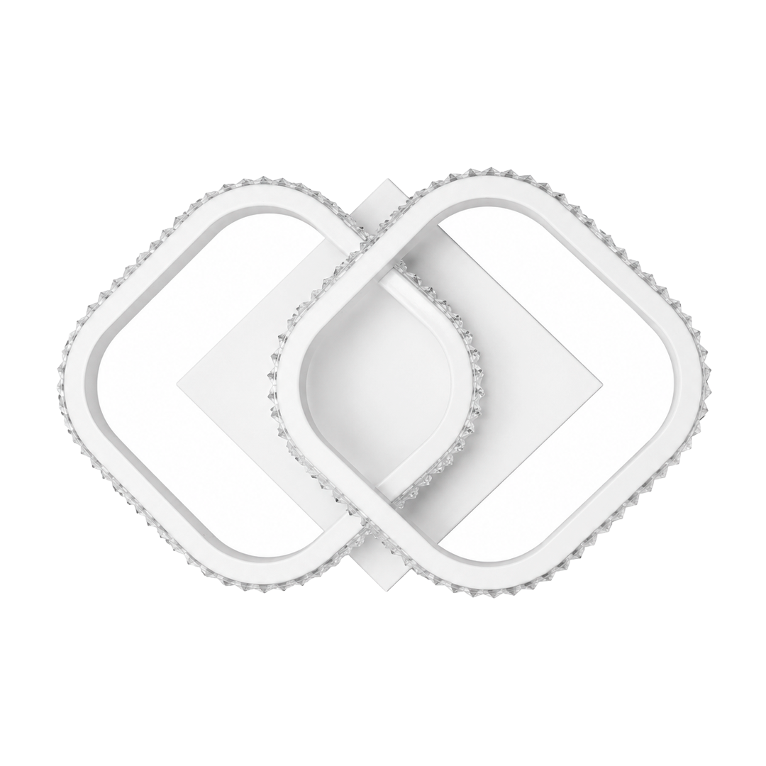 LÁMPARA DECORATIVA DOS CUADRADOS BLANCO 16W CCT TRIPE TEMPERATURA LUMICRAFT PL-07