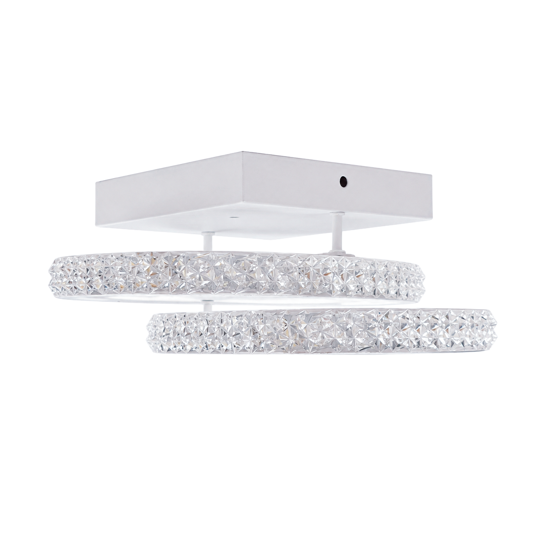 LÁMPARA DECORATIVA DOS CUADRADOS BLANCO 16W CCT TRIPE TEMPERATURA LUMICRAFT PL-07