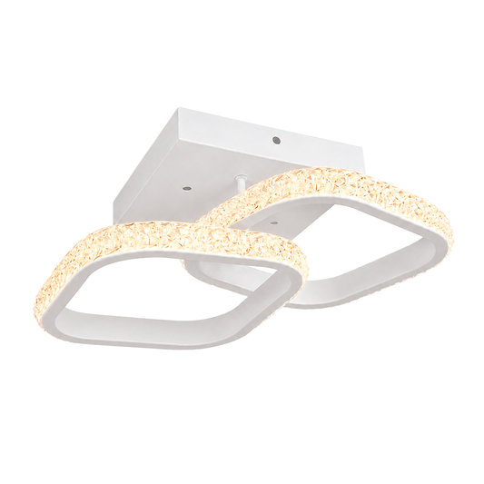 LÁMPARA DECORATIVA DOS CUADRADOS BLANCO 16W CCT TRIPE TEMPERATURA LUMICRAFT PL-07
