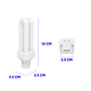 FOCO FLUORESCENTE 2U GX23-2 13W 130V 64K LUZ FRÍA LUMMI PL2U13/64