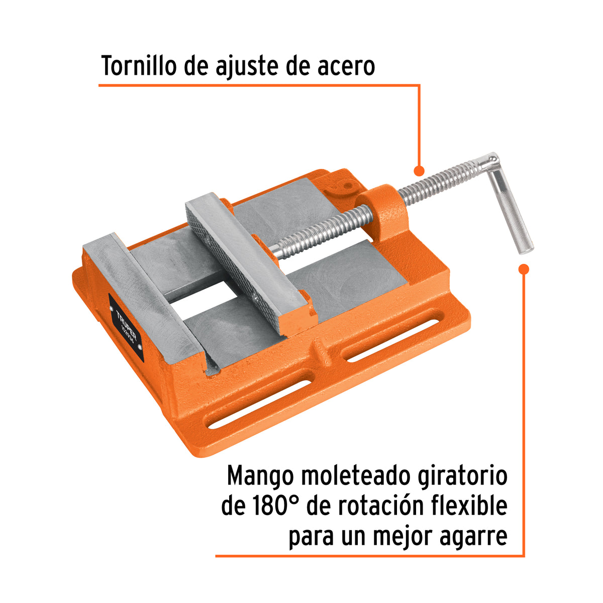 Prensa morsa plana de banco, apertura 6', TRUPER, Truper, SKU 102936 — vista 3