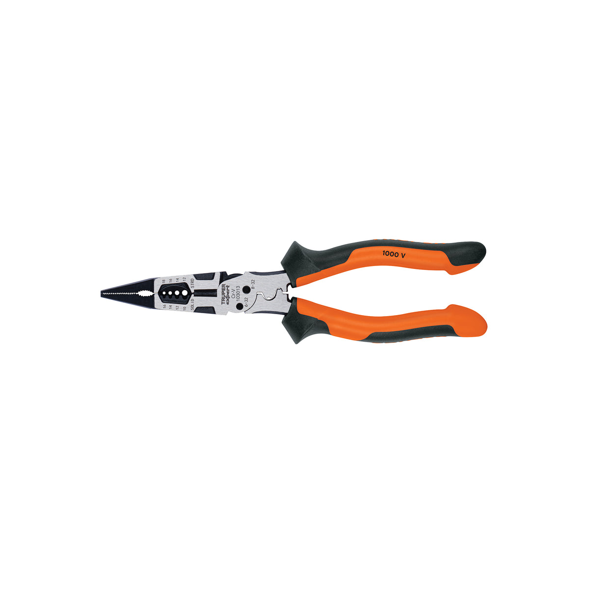 Pinza multiuso 8' punta larga, comfort grip, TRUPER expert, Expert, SKU 103013
