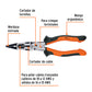 Pinza multiuso 8' punta larga, comfort grip, TRUPER expert, Expert, SKU 103013 — vista 3