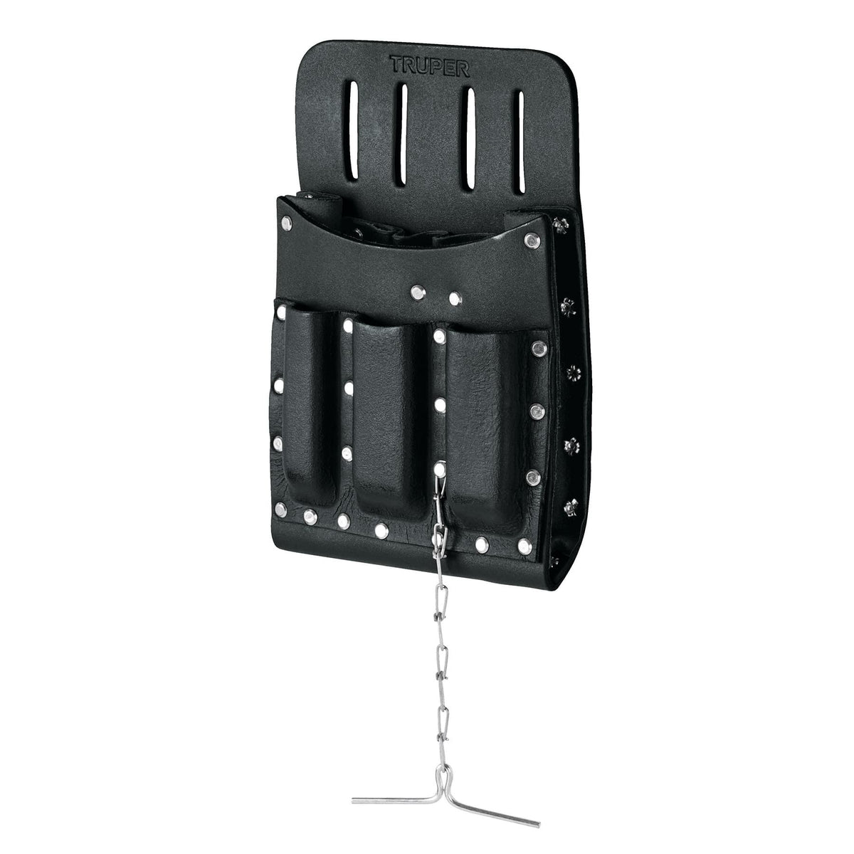 Porta herramientas de cuero con 11 compartimentos, TRUPER — foto oficial 1