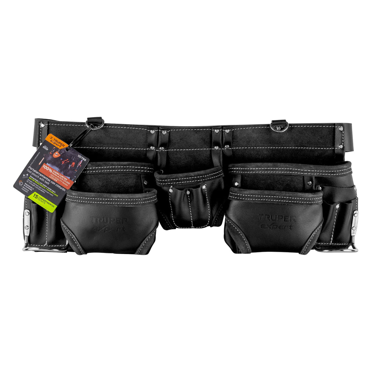 Porta herramientas de carnaza, 15 compartimentos, EXPERT, Expert, SKU 101786 — vista 2