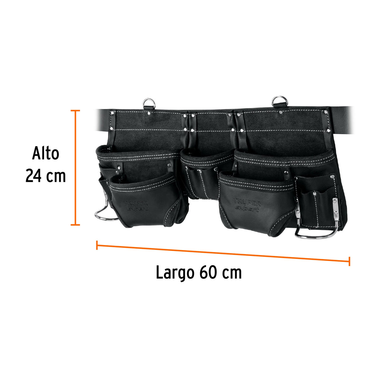 Porta herramientas de carnaza, 15 compartimentos, EXPERT, Expert, SKU 101786 — vista 4