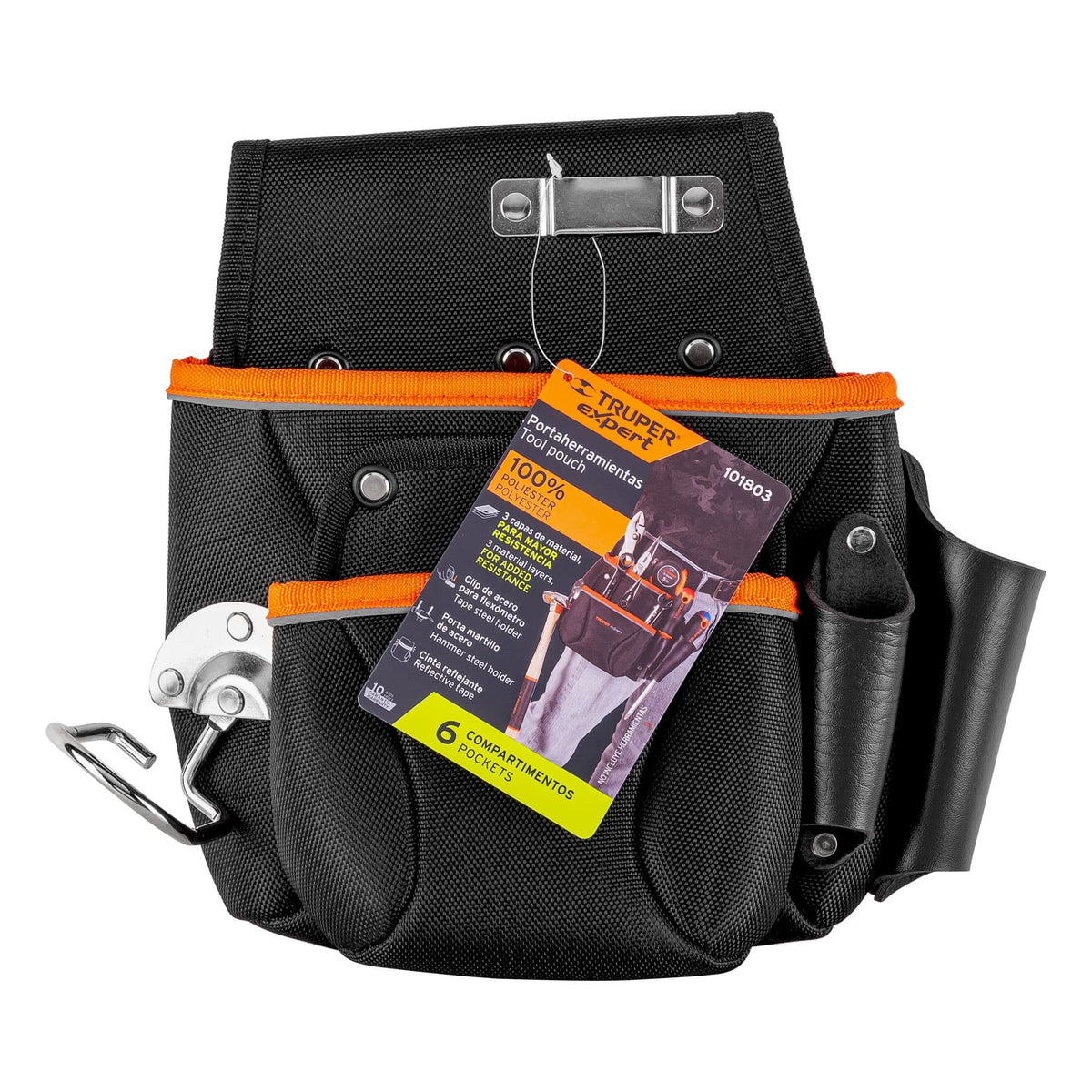 Porta herramientas de poliéster, 6 compartimentos, EXPERT, Expert, SKU 101803 — vista 2