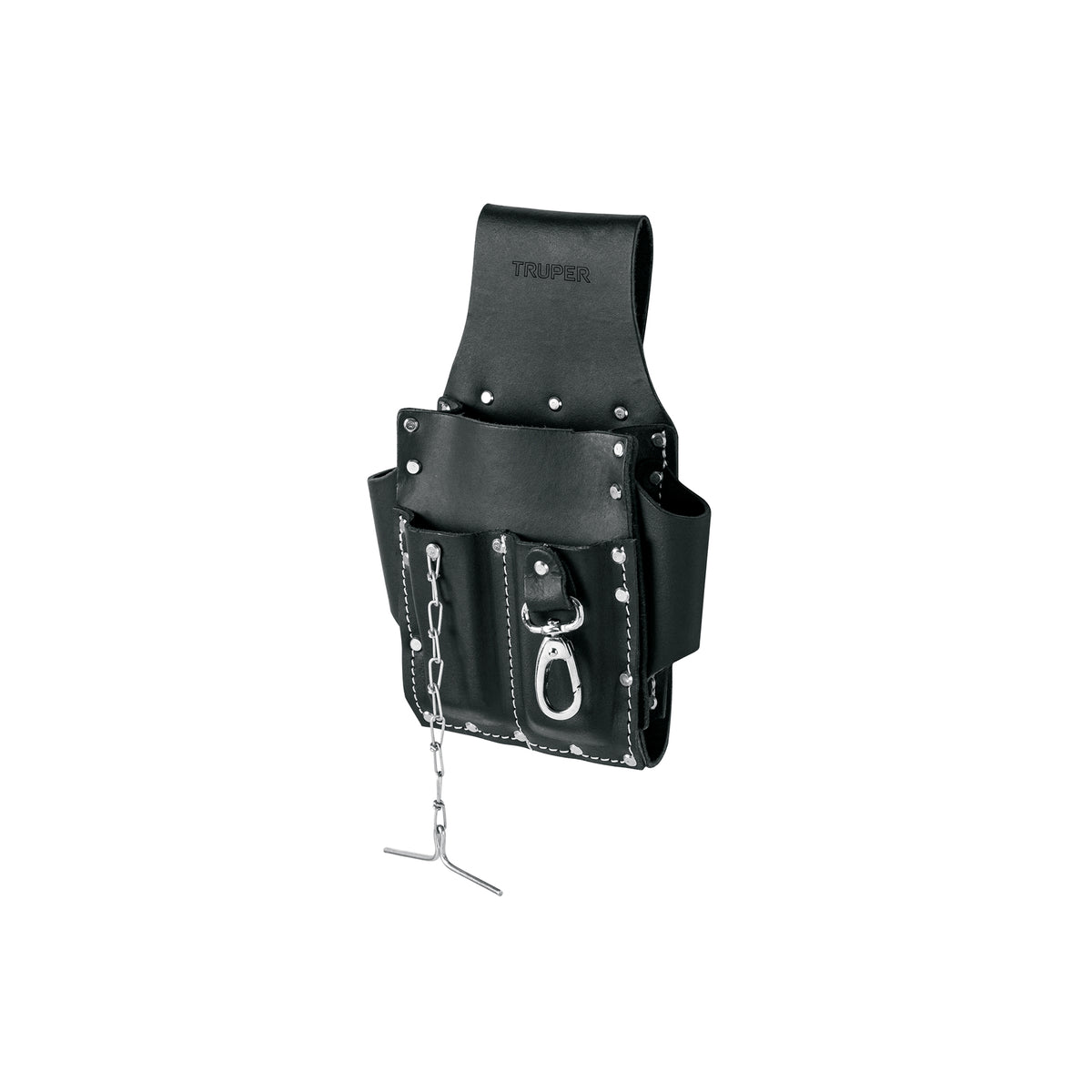 Porta herramientas grande de cuero, 7 compartimentos, TRUPER, Truper, SKU 102007