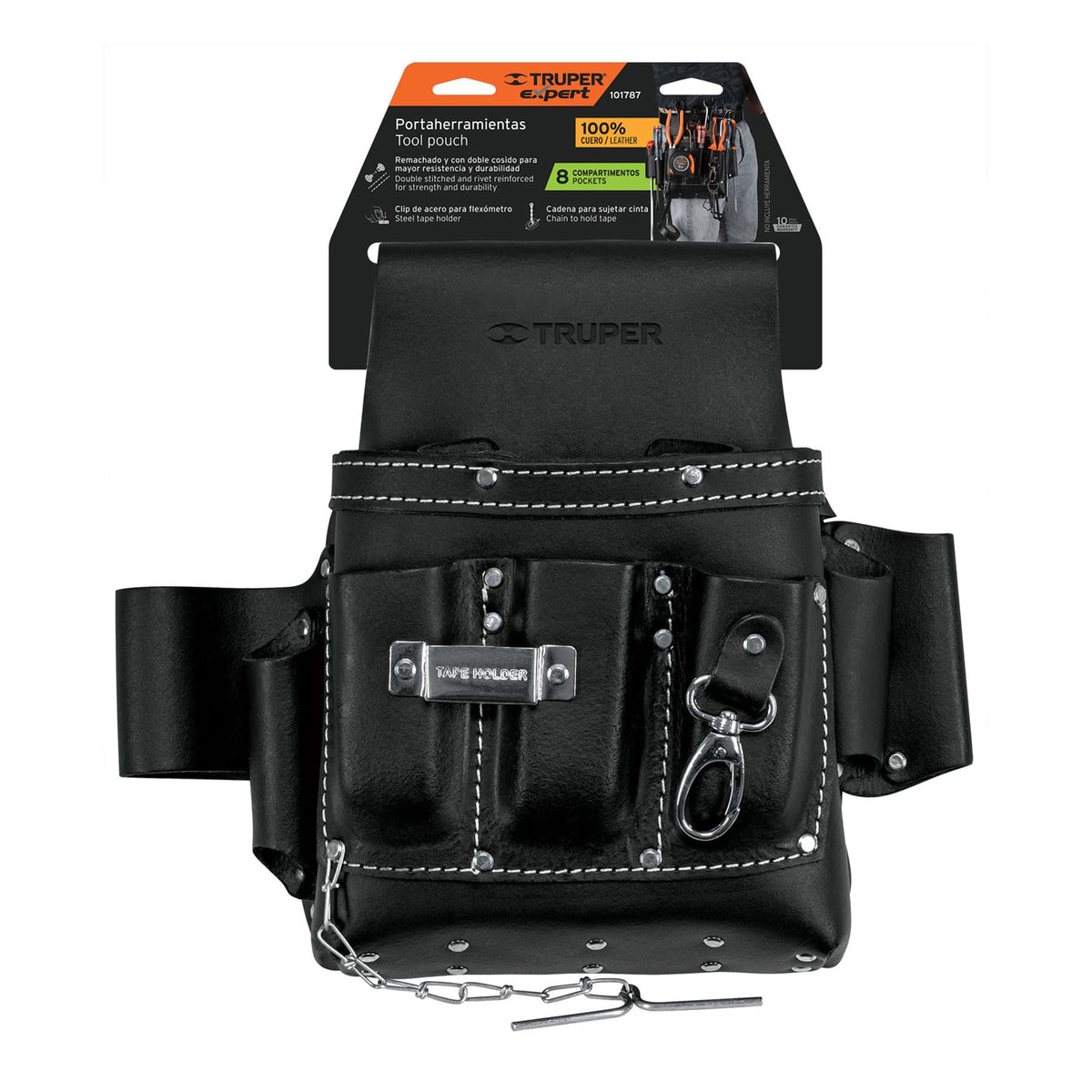 Porta herramientas de carnaza, 13 compartimentos, EXPERT, Expert, SKU 101787 — vista 2