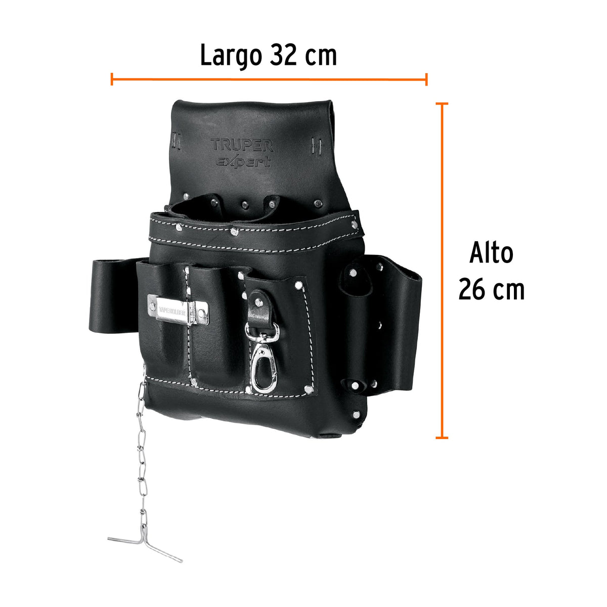 Porta herramientas de carnaza, 13 compartimentos, EXPERT, Expert, SKU 101787 — vista 4