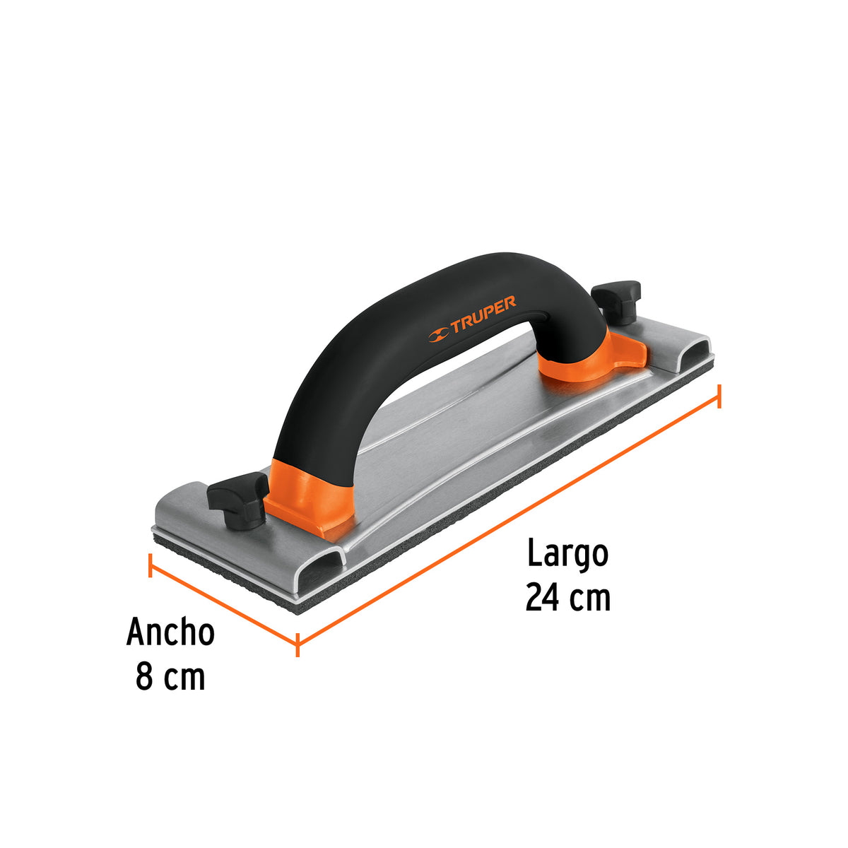 Lijadora manual base de aluminio 8 x 24 cm, TRUPER, Truper, SKU 100436 — vista 4