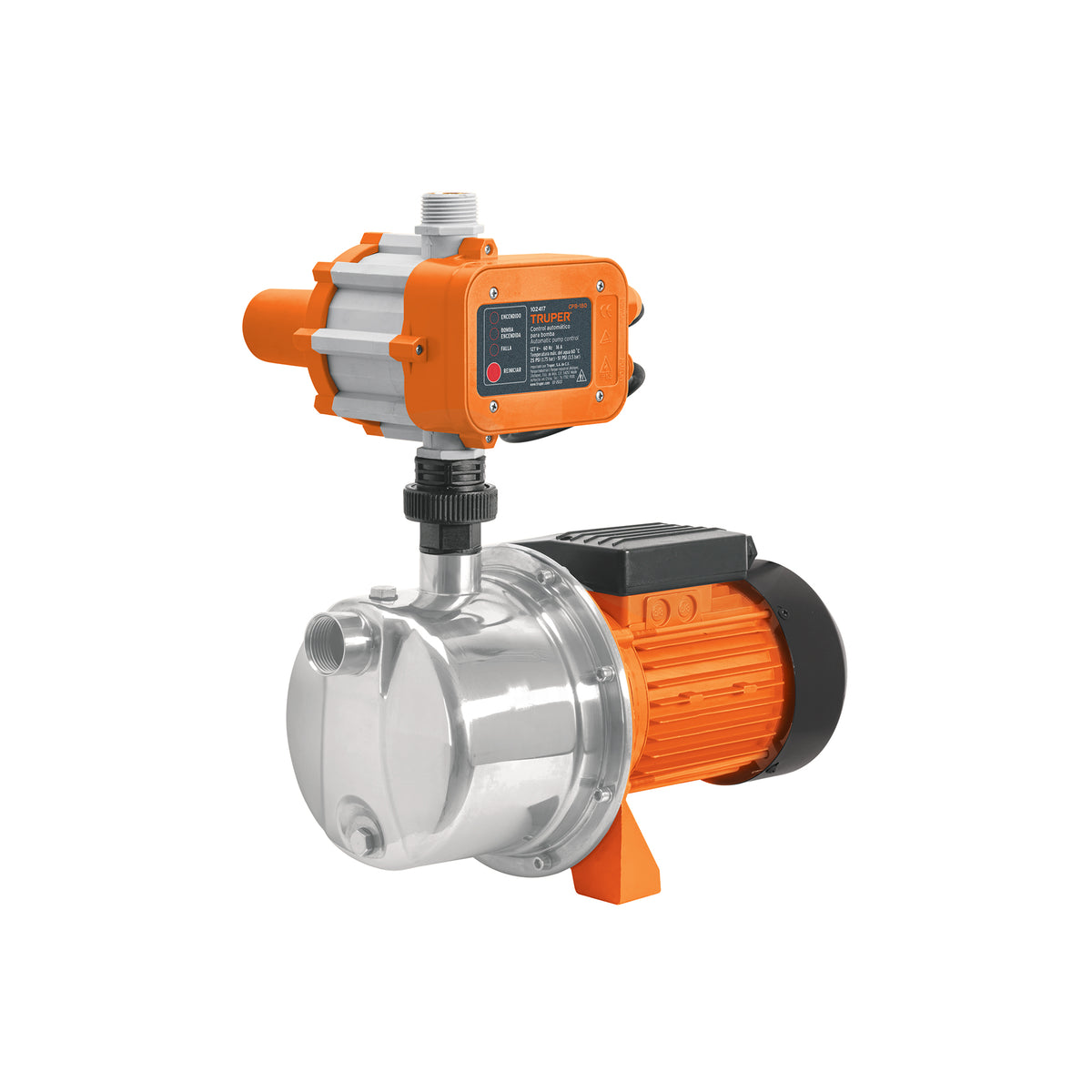 Bomba presurizadora jet acero 1 HP con control, TRUPER, Truper, SKU 102857