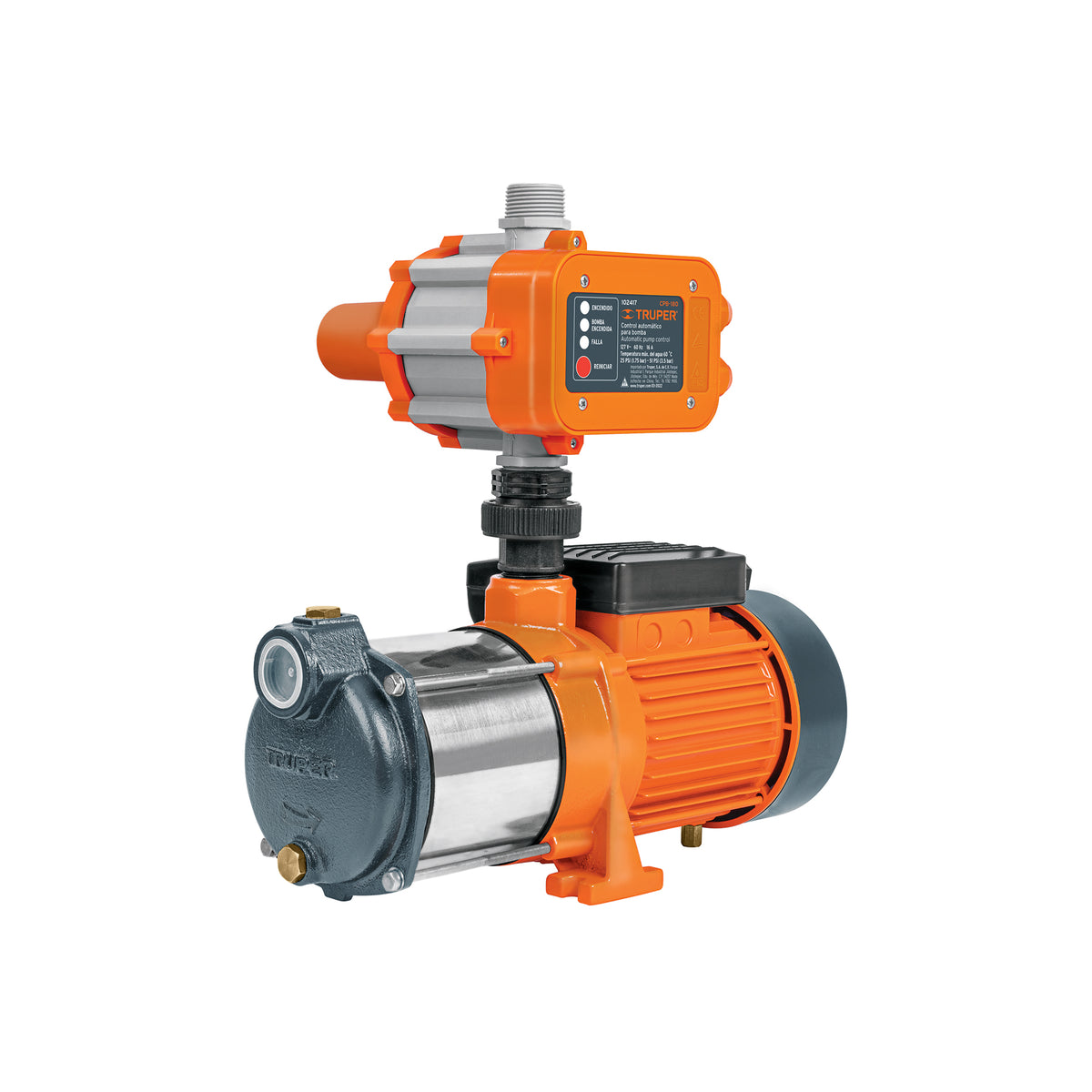 Bomba presurizadora multietapas 1 HP con control, TRUPER — foto oficial 1