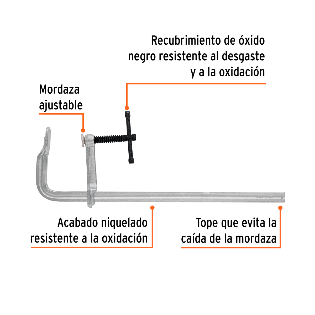 Prensa rápida tipo 'F' 20', uso rudo, EXPERT, Expert, SKU 103163 — vista 3