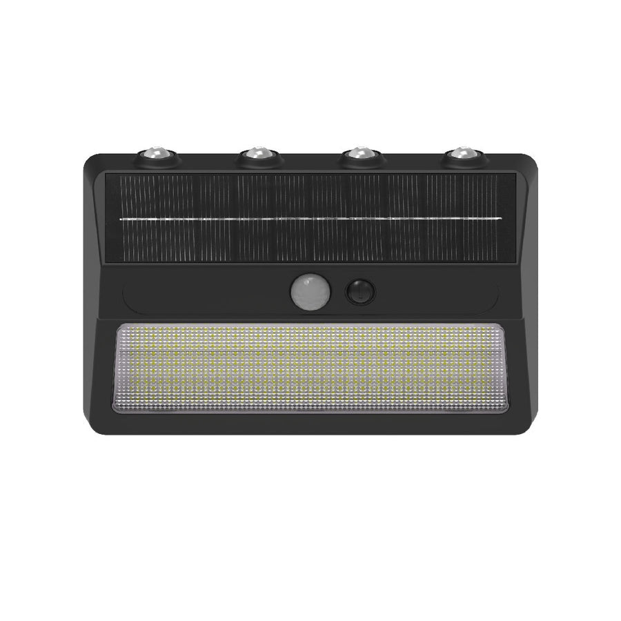 LÁMPARA ARBOTANTE MURO LED SENSOR MOVIMIENTO DOBLE VISTA 600LM 65K LUZ FRÍA BOOMER SA2104A6