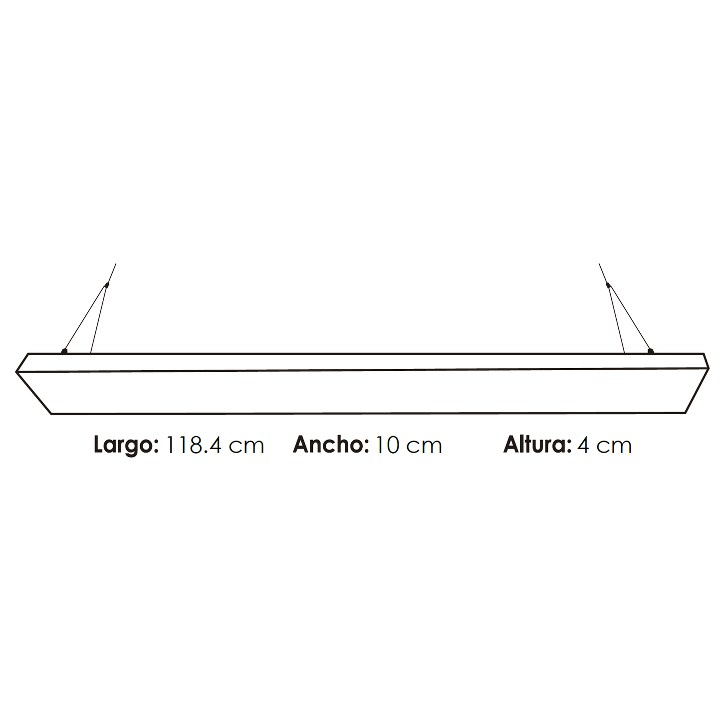 GABINETE ALUMINIO SUSPENDIDO 60W 6,000LM 40K LUZ NEUTRA MUNDO LUCIDO DX40AN