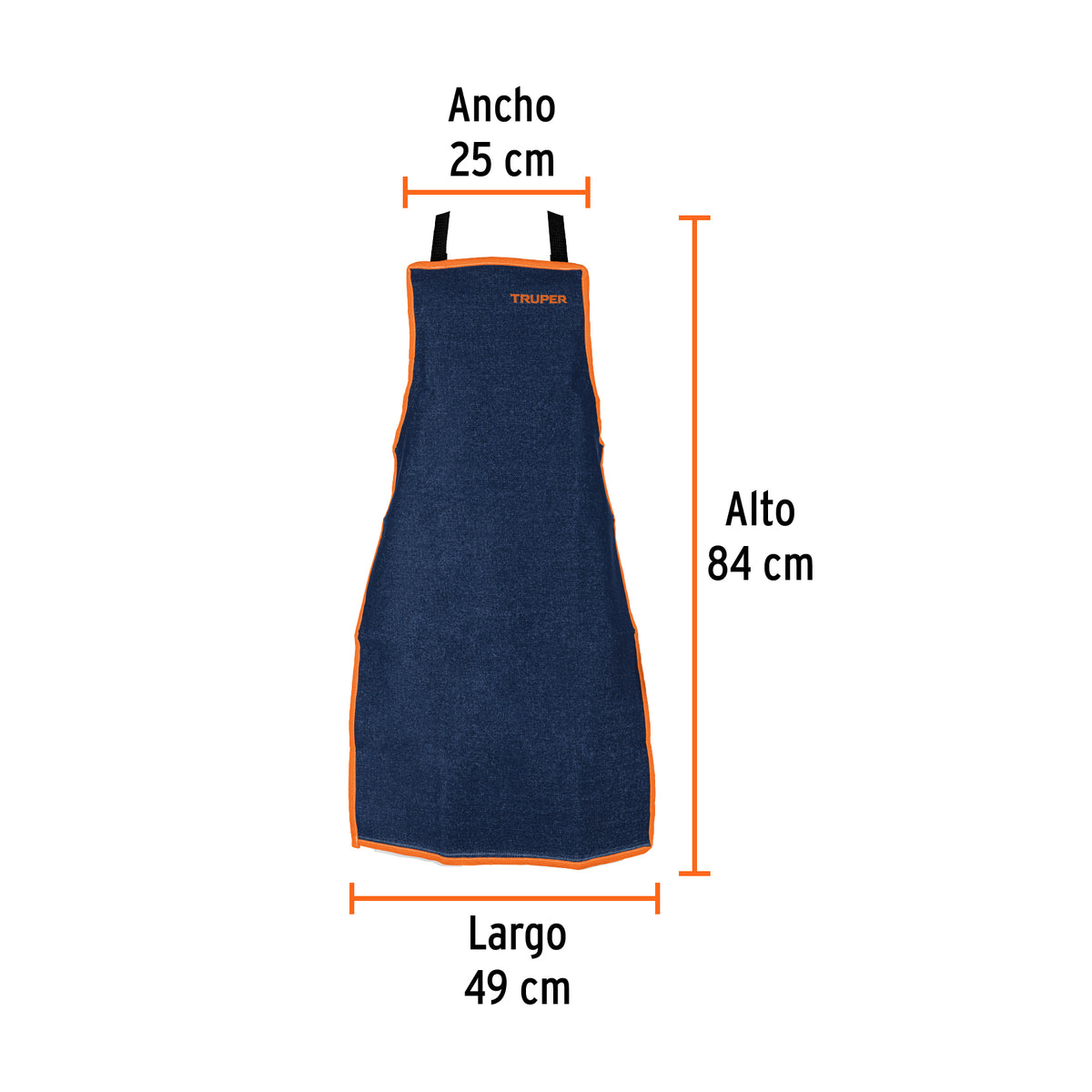 Protección para soldar, peto de mezclilla, TRUPER, Truper, SKU 100825 — vista 4