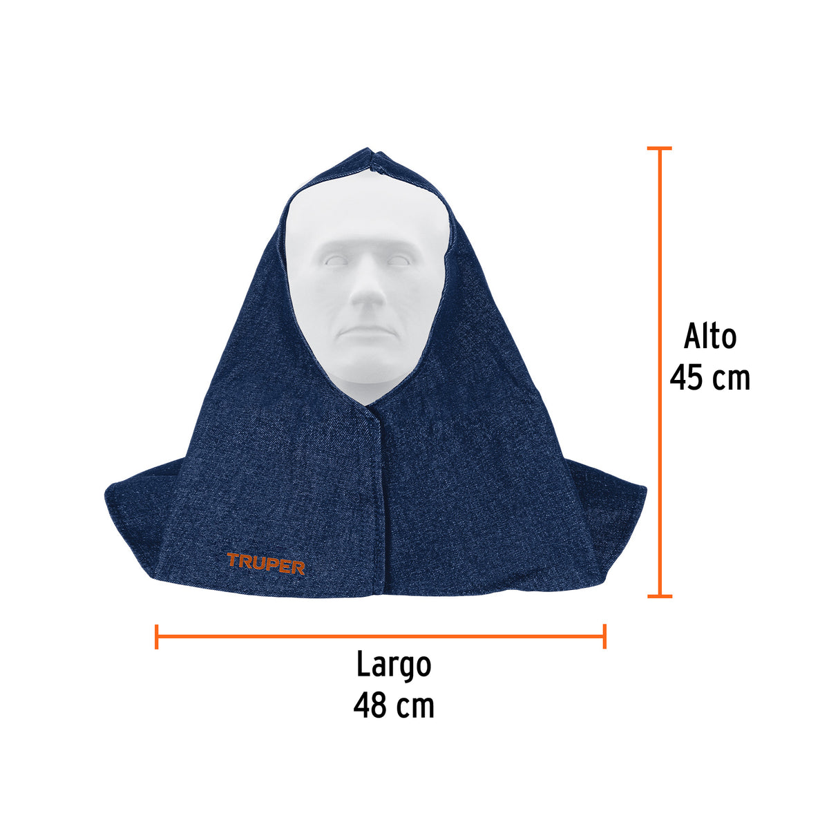 Protección para soldar, capucha de mezclilla, TRUPER, Truper, SKU 100827 — vista 4